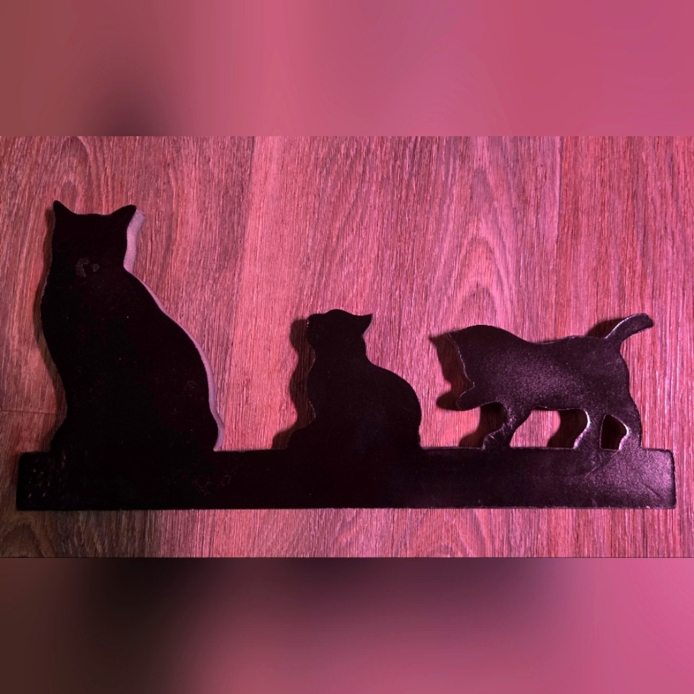 Black Cat Silhouette Wall/window Shadow Art 7.5×15"